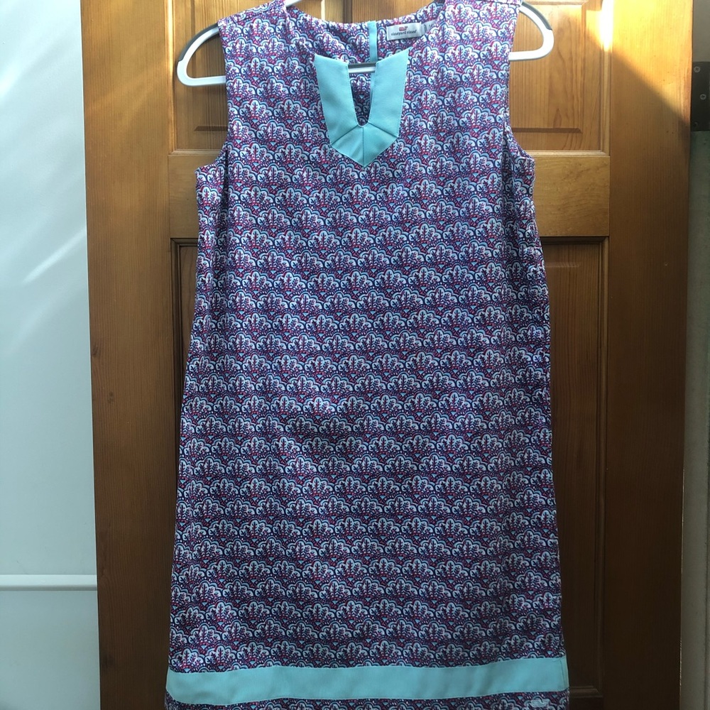 Vineyard Vines Girls Scallop Print Shift Dress
